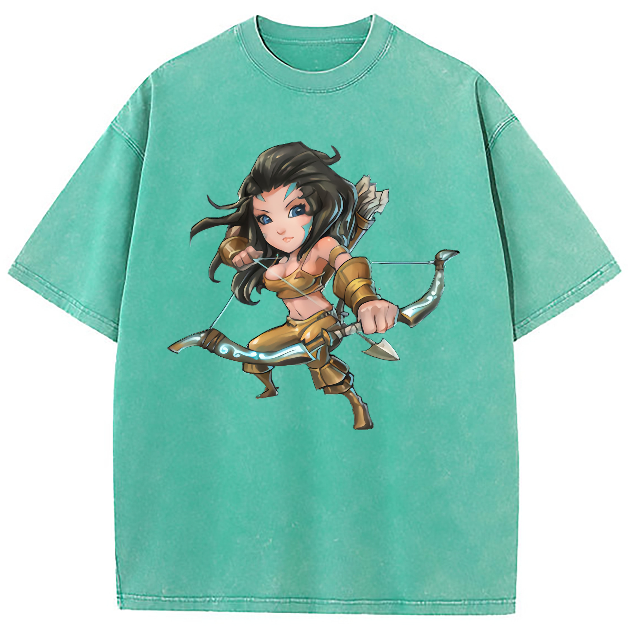 （画像用） リーグ・オブ・レジェンド League of Legends LOL 綿100% ヴィンテージ風 半袖Tシャツ（フロントプリント）